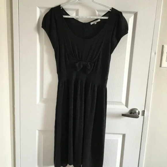 Studio Classics knit dress in dark  grey size 12 us |17" pit-to-pit | waist 14" - Picture 2 of 9